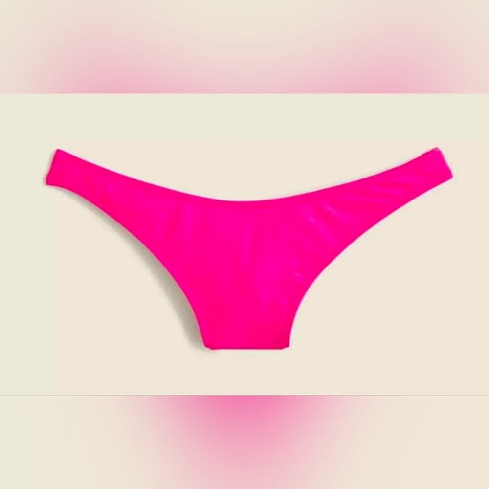 NWT J. Crew medium bikini bottom, hot pink